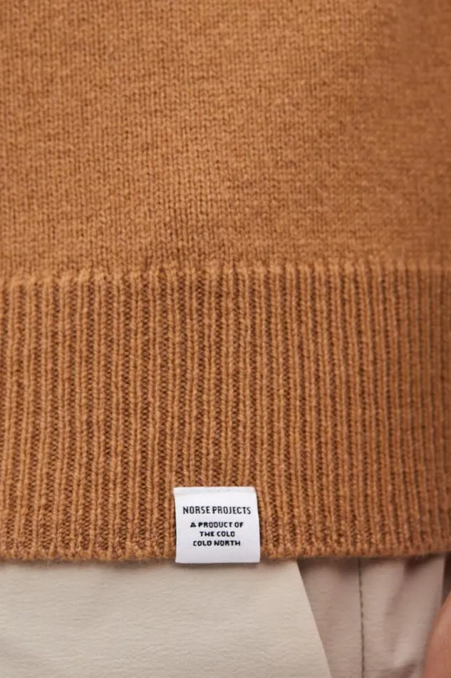 Men Norse Projects Knitwear Sigfred Merino Lambswool Sweater Camel