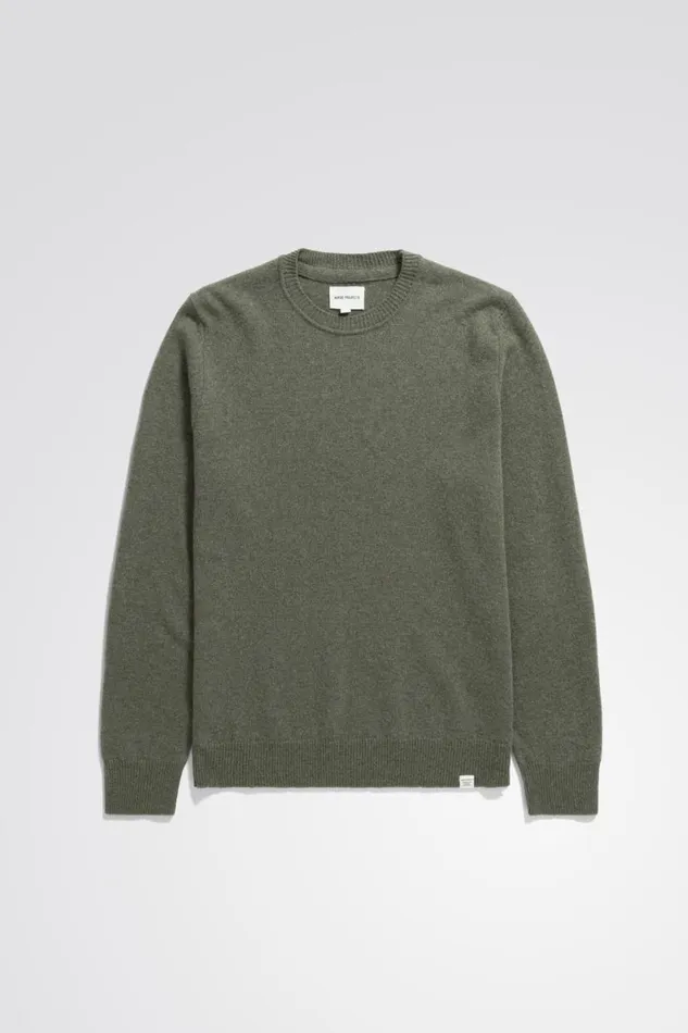 Men Norse Projects Knitwear Sigfred Merino Lambswool Sweater Ivy Green