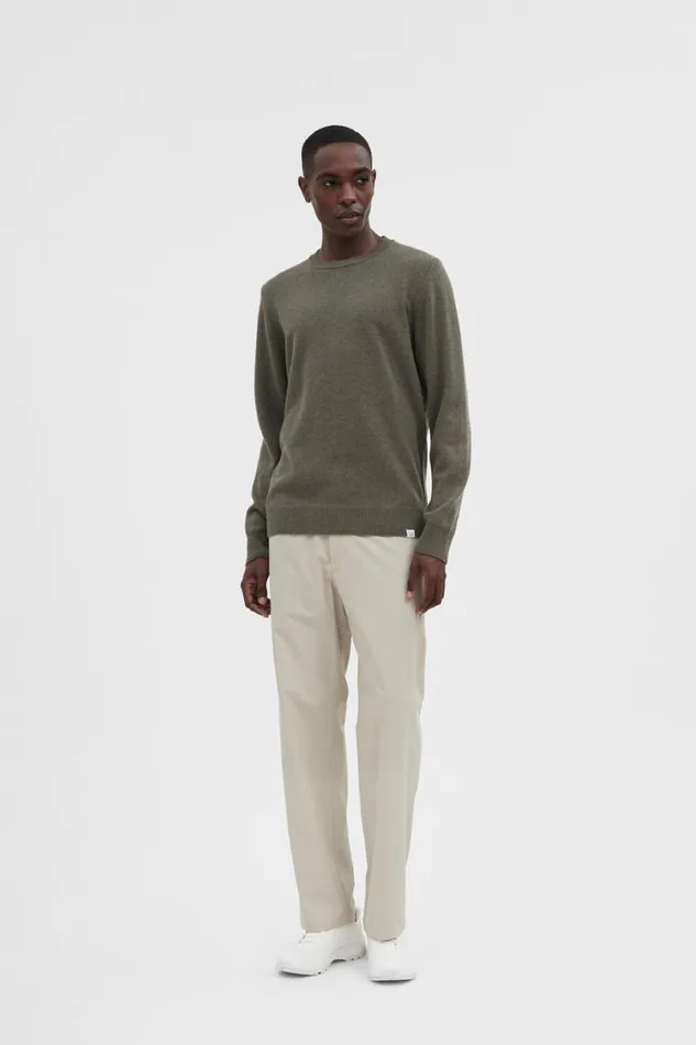 Men Norse Projects Knitwear Sigfred Merino Lambswool Sweater Ivy Green