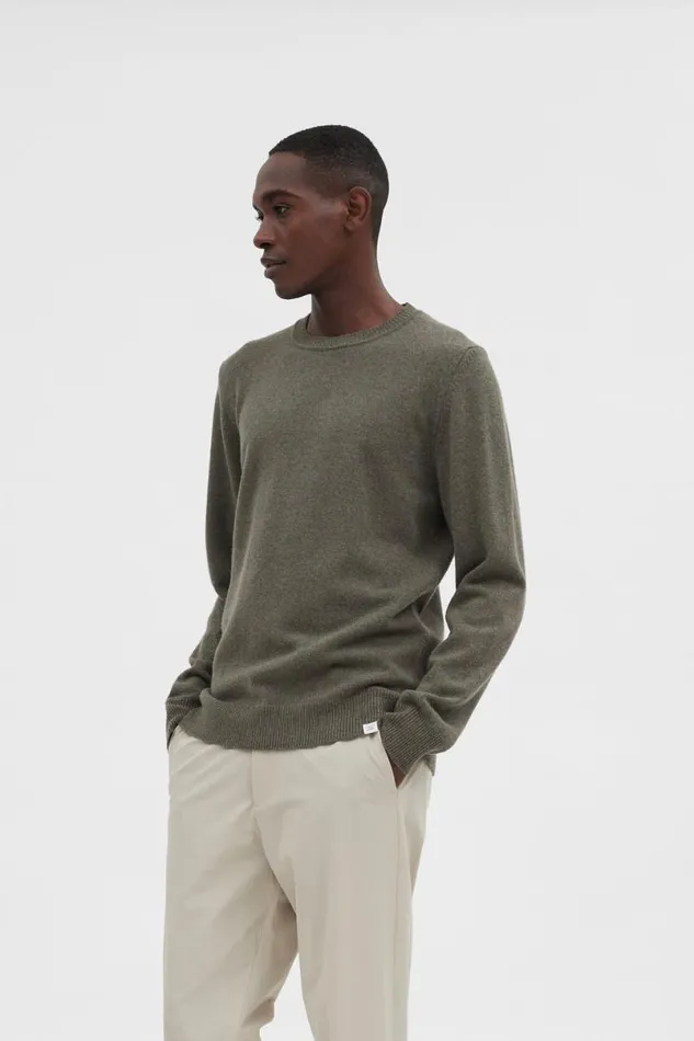 Men Norse Projects Knitwear Sigfred Merino Lambswool Sweater Ivy Green