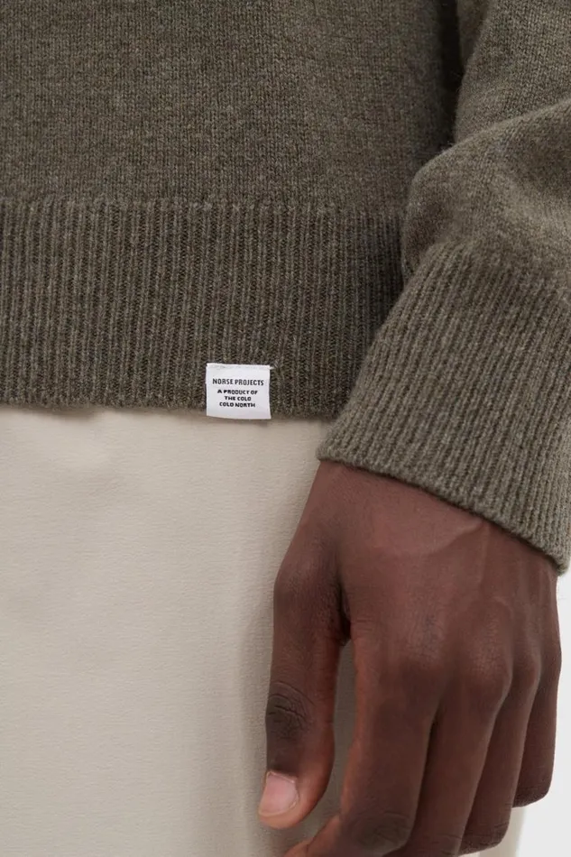 Men Norse Projects Knitwear Sigfred Merino Lambswool Sweater Ivy Green