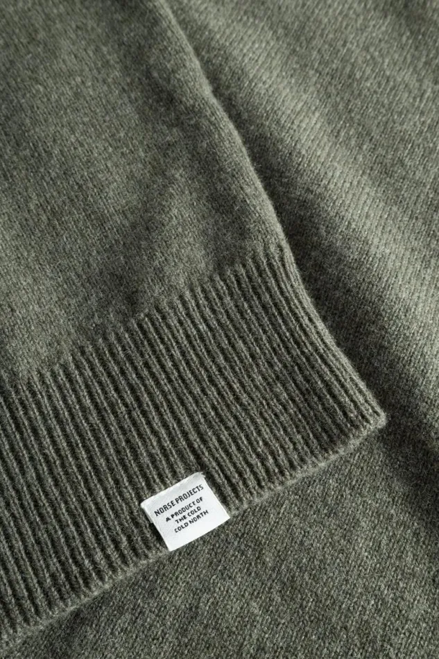 Men Norse Projects Knitwear Sigfred Merino Lambswool Sweater Ivy Green
