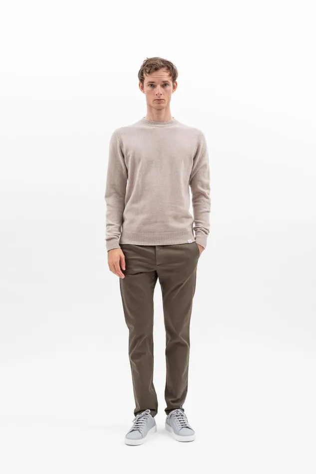 Men Norse Projects Knitwear Sigfred Merino Lambswool Sweater Utility Khaki