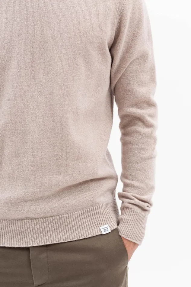 Men Norse Projects Knitwear Sigfred Merino Lambswool Sweater Utility Khaki