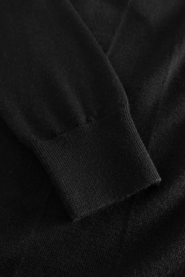 Men Norse Projects Knitwear Tech Merino Half Zip Black