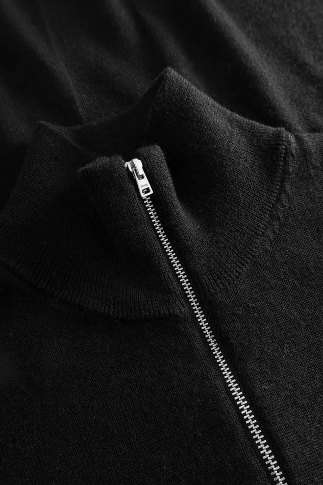 Men Norse Projects Knitwear Tech Merino Half Zip Black