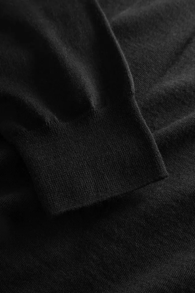Men Norse Projects Knitwear Tech Merino Polo Black