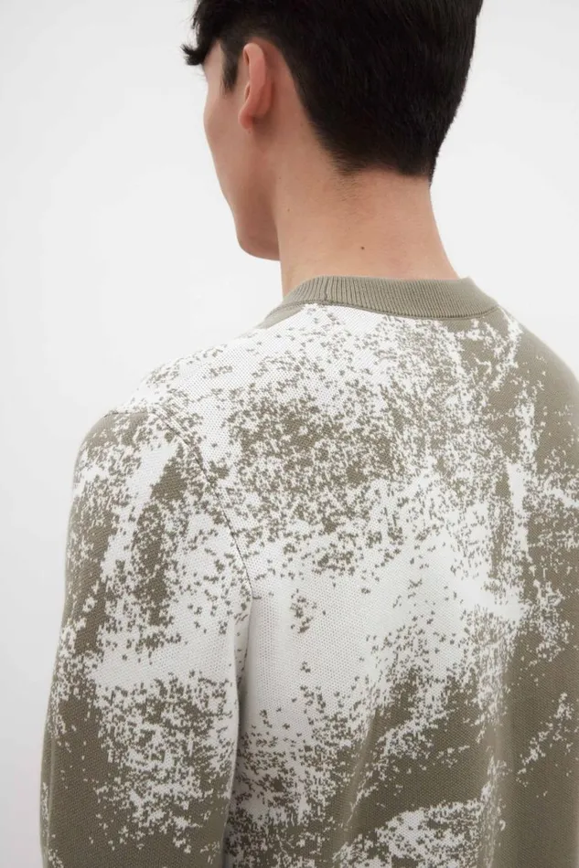 Men Norse Projects Knitwear Teis Cotton Jacquard Sweater Clay