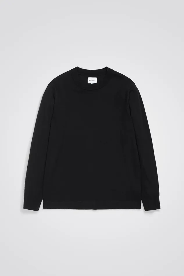 Men Norse Projects Knitwear Teis Tech Merino Sweater Black