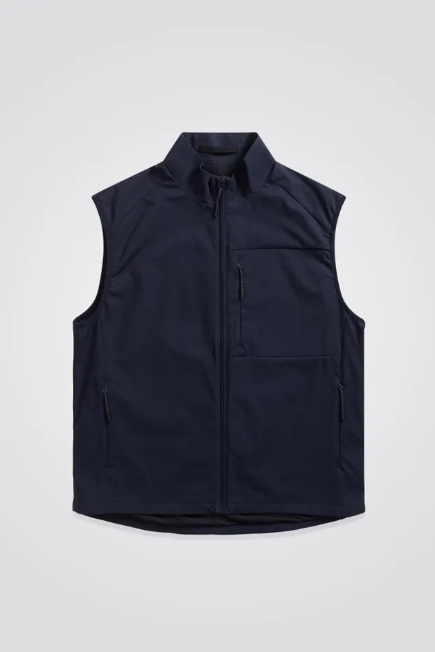 Men Norse Projects Outerwear Birkholm Solotex Twill Vest Dark Navy