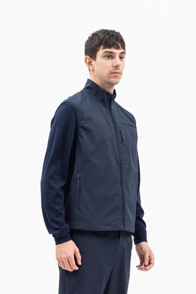 Men Norse Projects Outerwear Birkholm Solotex Twill Vest Dark Navy