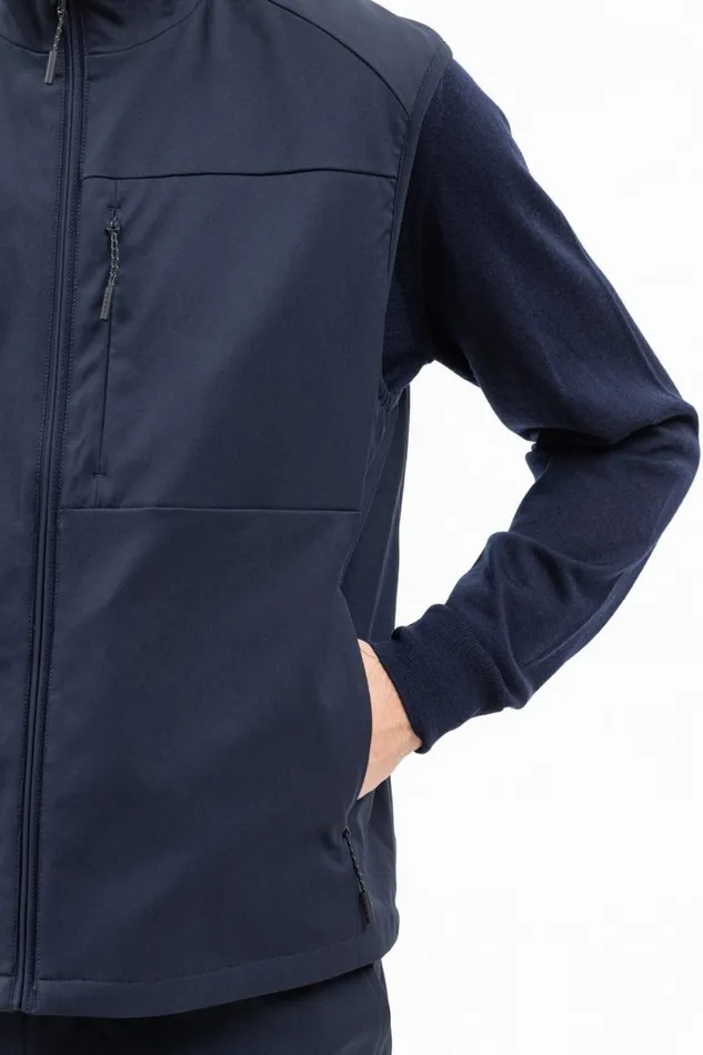 Men Norse Projects Outerwear Birkholm Solotex Twill Vest Dark Navy