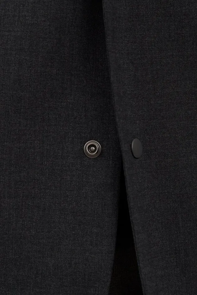 Men Norse Projects Outerwear Emil Cordura Tech Wool Blazer Charcoal Melange