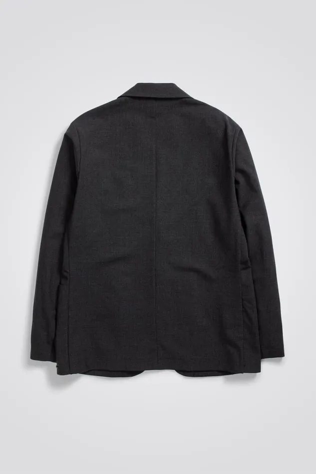 Men Norse Projects Outerwear Emil Cordura Tech Wool Blazer Charcoal Melange