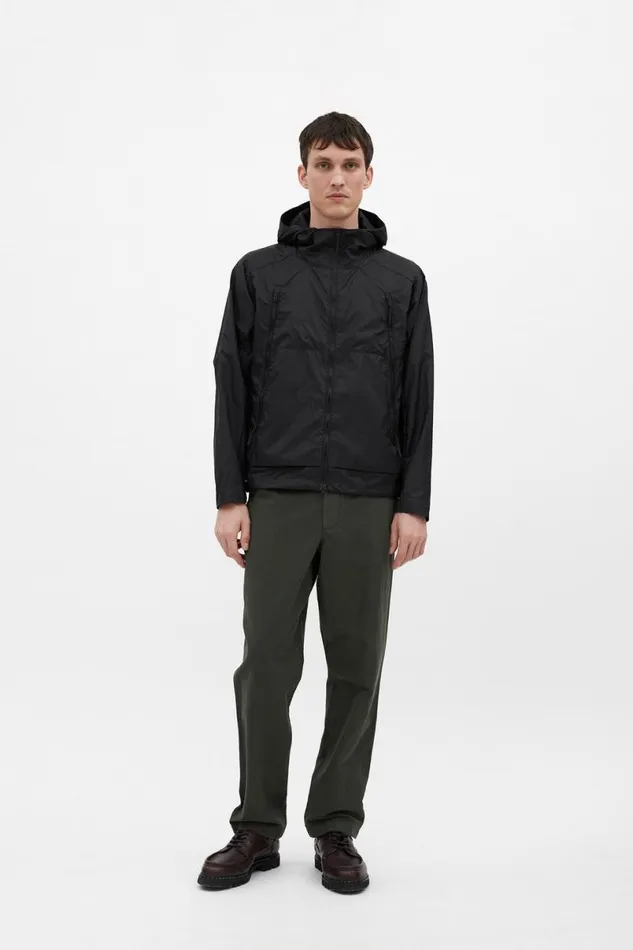 Men Norse Projects Outerwear Pasmo Hooded Windbreaker Jacket Black