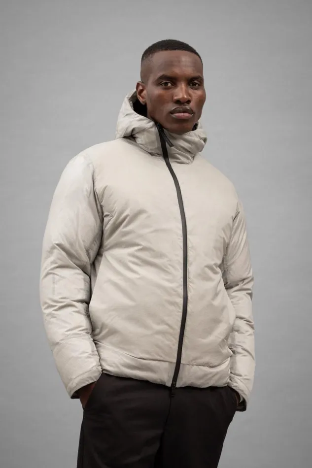Men Norse Projects Outerwear Pasmo Rip Short Down Parka Lucid White