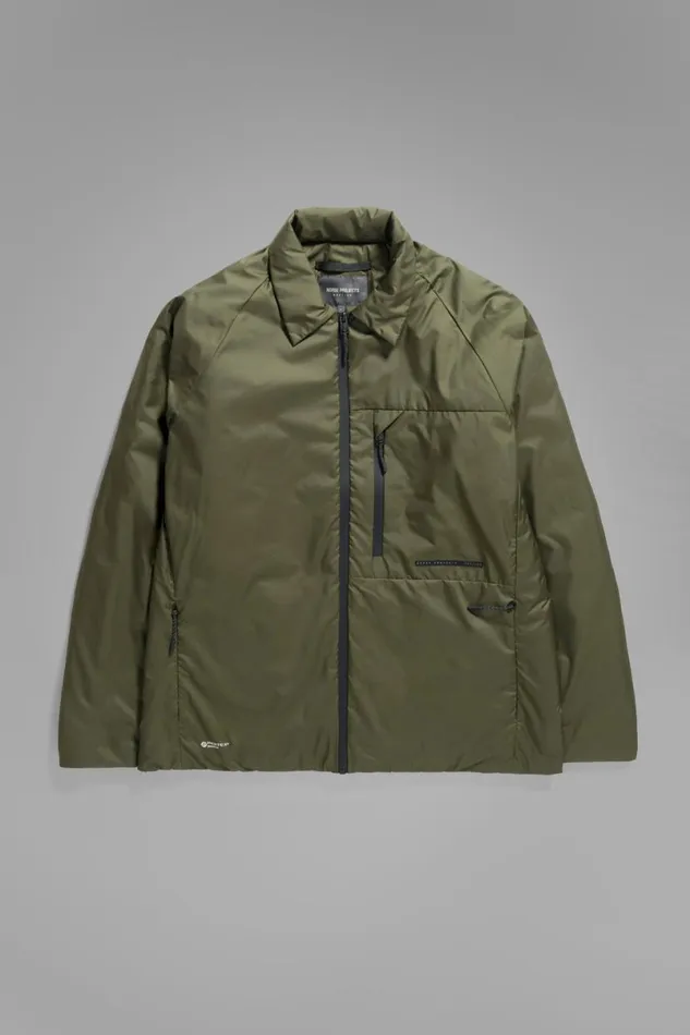 Men Norse Projects Outerwear Pertex Quantum Midlayer Shirt Army Green