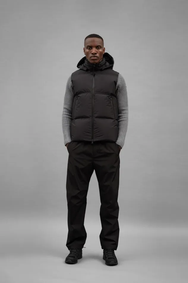 Men Norse Projects Outerwear Pertex Shield Hooded Down Gilet Black