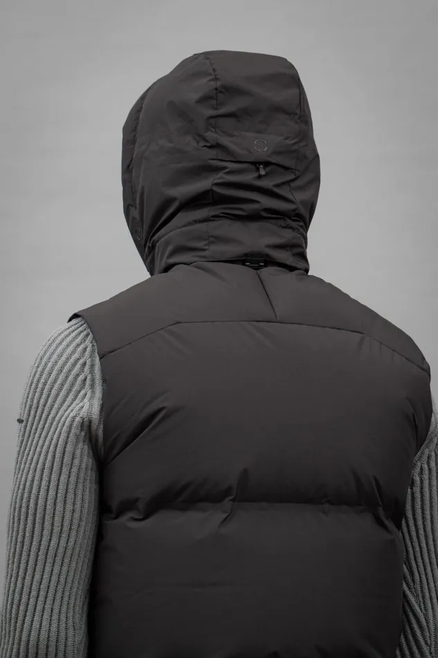 Men Norse Projects Outerwear Pertex Shield Hooded Down Gilet Black