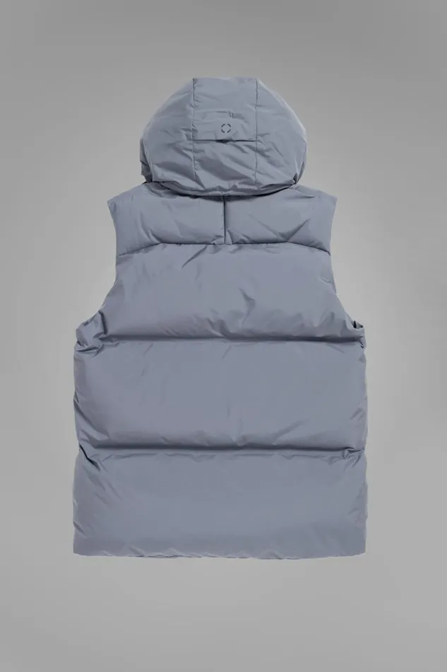 Men Norse Projects Outerwear Pertex Shield Hooded Down Gilet Dark Ice Blue