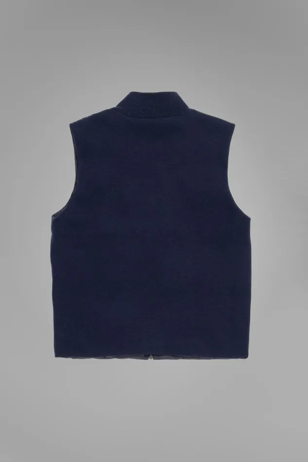 Men Norse Projects Outerwear Pertex Shield Hybrid Knit Gilet Dark Navy