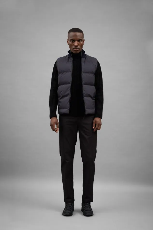 Men Norse Projects Outerwear Pertex Shield Hybrid Knit Gilet Dark Navy