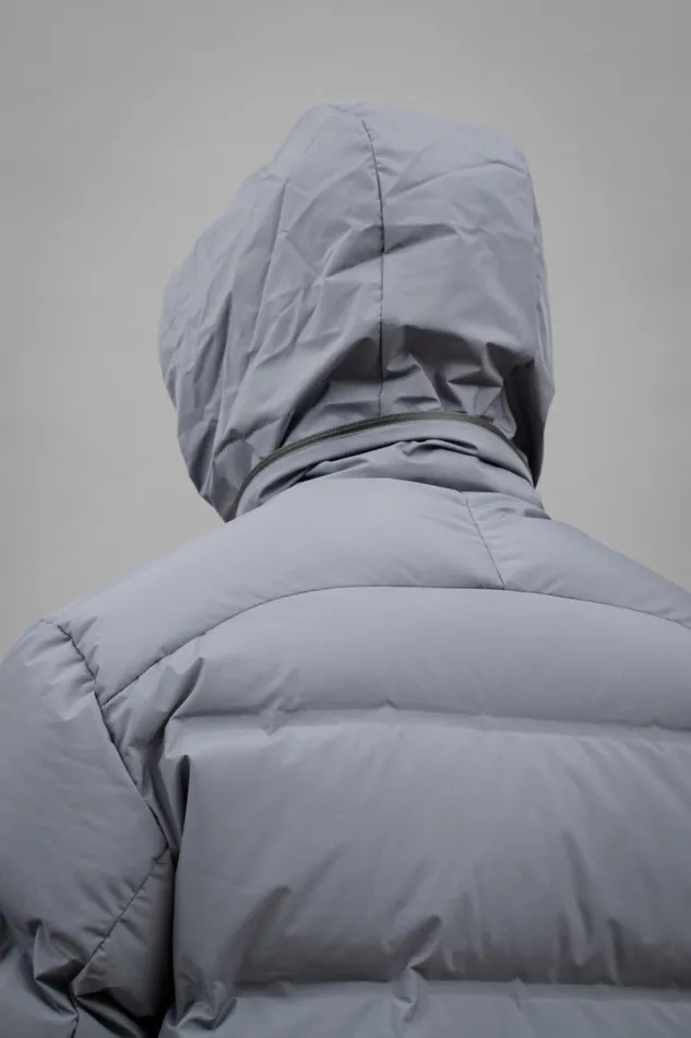Men Norse Projects Outerwear Stand Collar Short Down Jacket Pertex Shield Dark Ice Blue