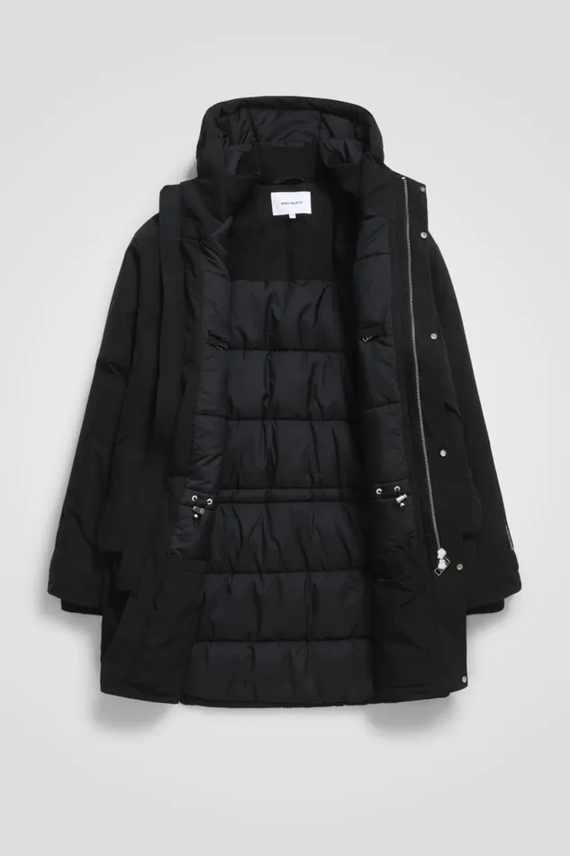 Men Norse Projects Outerwear Stavanger Military Nylon Parka Black