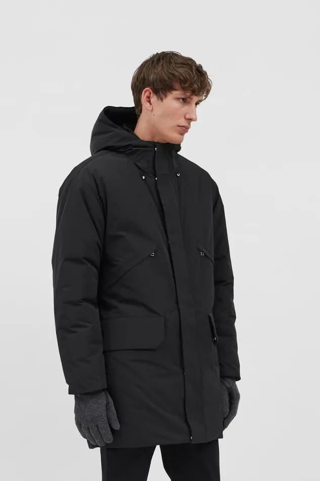 Men Norse Projects Outerwear Stavanger Military Nylon Parka Black