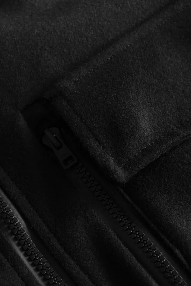 Men Norse Projects Outerwear Technical Field Jacket Loro Piana Clima System Black