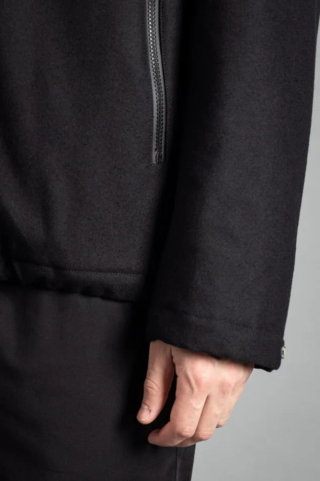 Men Norse Projects Outerwear Technical Jacket Loro Piana Clima System Wool Black