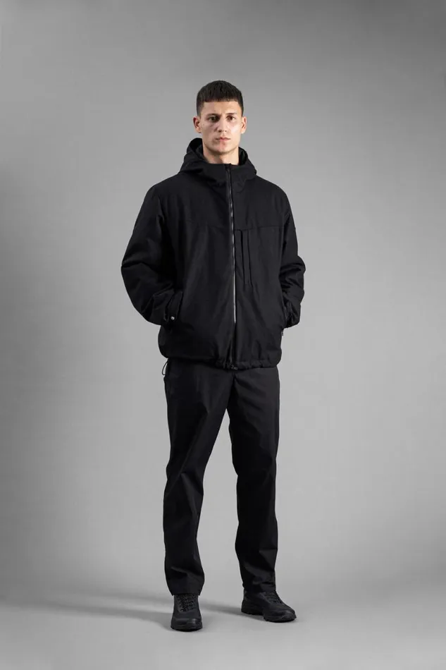Men Norse Projects Outerwear Technical Jacket Loro Piana Clima System Wool Black