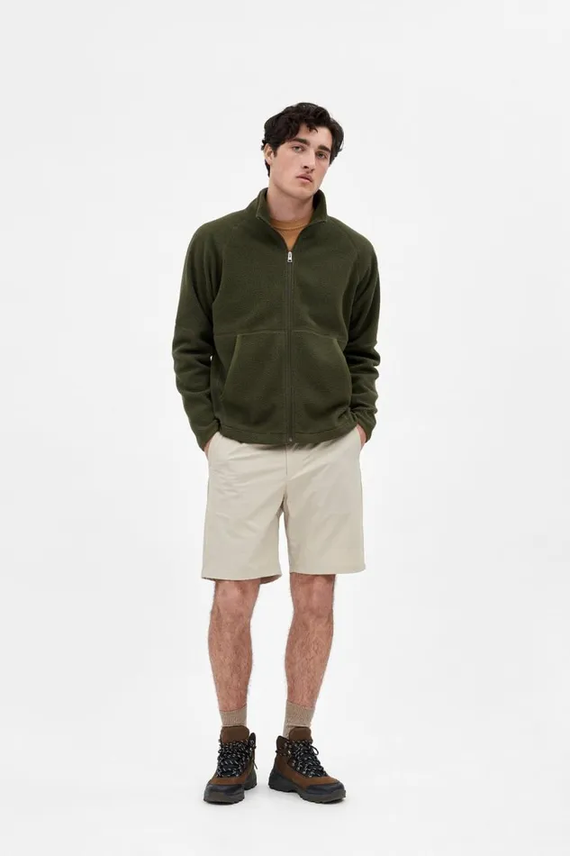Men Norse Projects Outerwear Tycho Fleece Full Zip Jacket Ivy Green