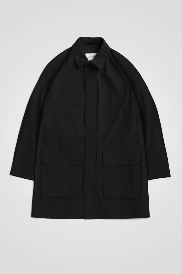 Men Norse Projects Outerwear Vargo Travel Light Raglan Mac Black