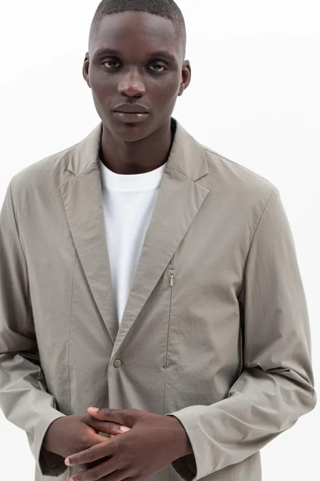 Men Norse Projects Overshirts Emil Travel Light Concrete Grey