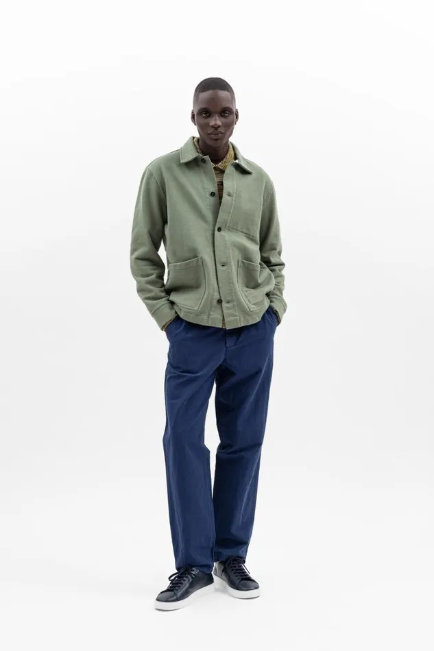 Men Norse Projects Overshirts Jorn Tab Series Overshirt Dried Sage Green