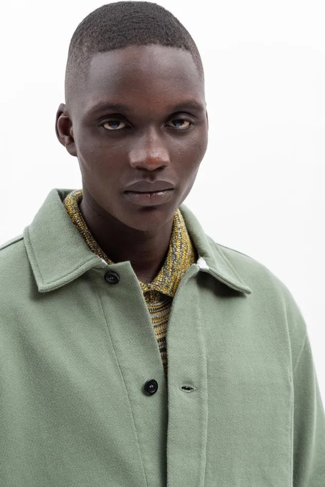 Men Norse Projects Overshirts Jorn Tab Series Overshirt Dried Sage Green