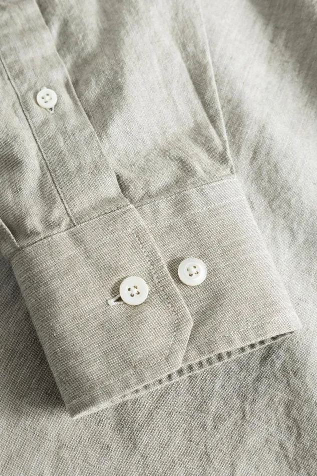 Men Norse Projects Shirting Algot Relaxed Cotton Linen Shirt Ivy Green