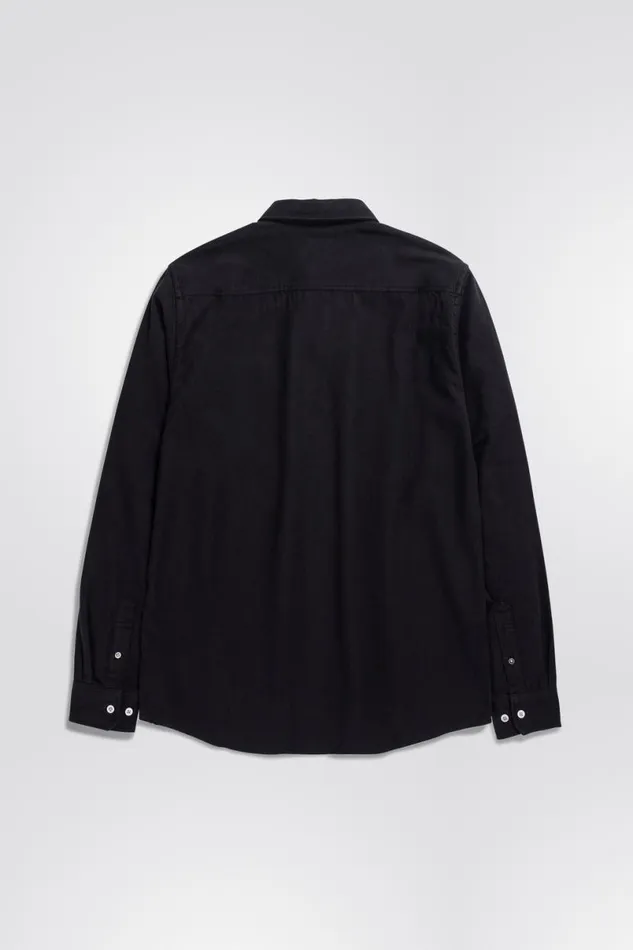 Men Norse Projects Shirting Anton Brushed Flannel Black