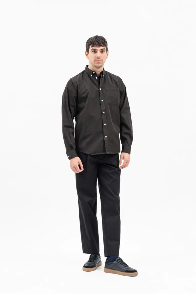 Men Norse Projects Shirting Anton Light Twill Shirt Espresso