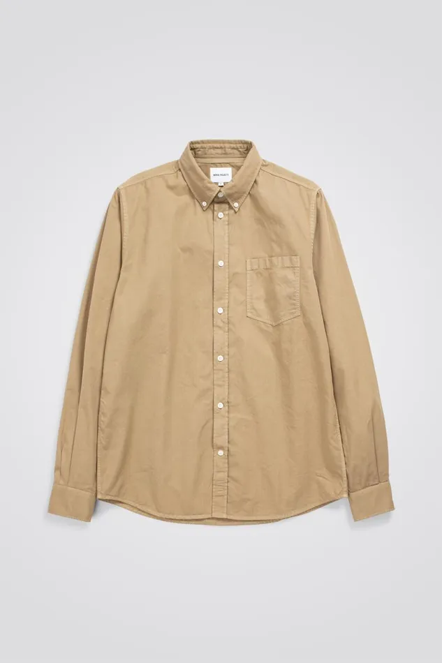 Men Norse Projects Shirting Anton Light Twill Shirt Utility Khaki