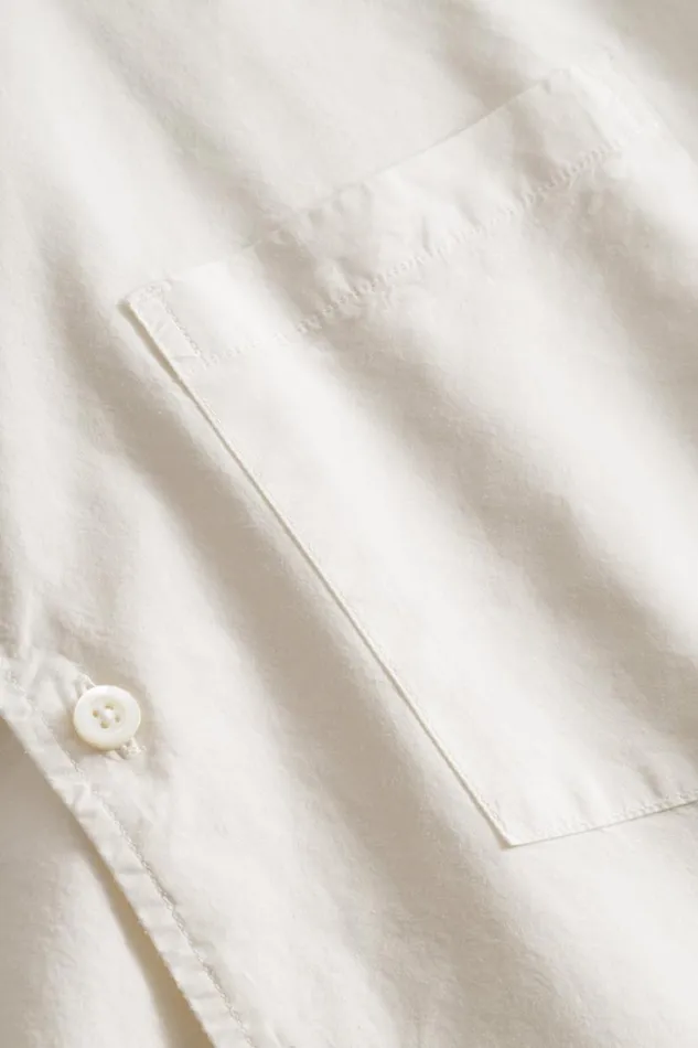 Men Norse Projects Shirting Carsten Cotton Tencel Shirt Enamel White