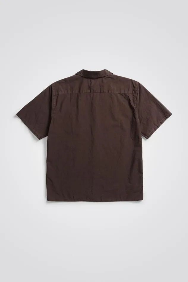 Men Norse Projects Shirting Carsten Cotton Tencel Shirt Espresso