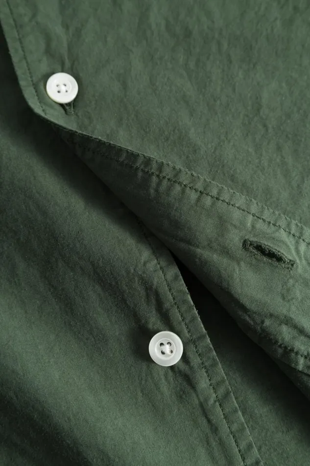 Men Norse Projects Shirting Carsten Cotton Tencel Shirt Spruce Green