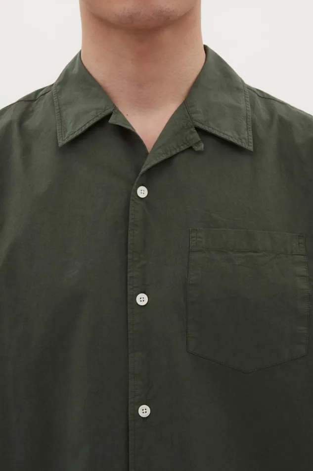 Men Norse Projects Shirting Carsten Cotton Tencel Shirt Spruce Green