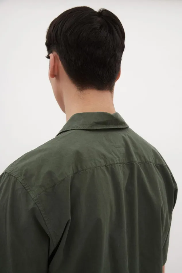 Men Norse Projects Shirting Carsten Cotton Tencel Shirt Spruce Green