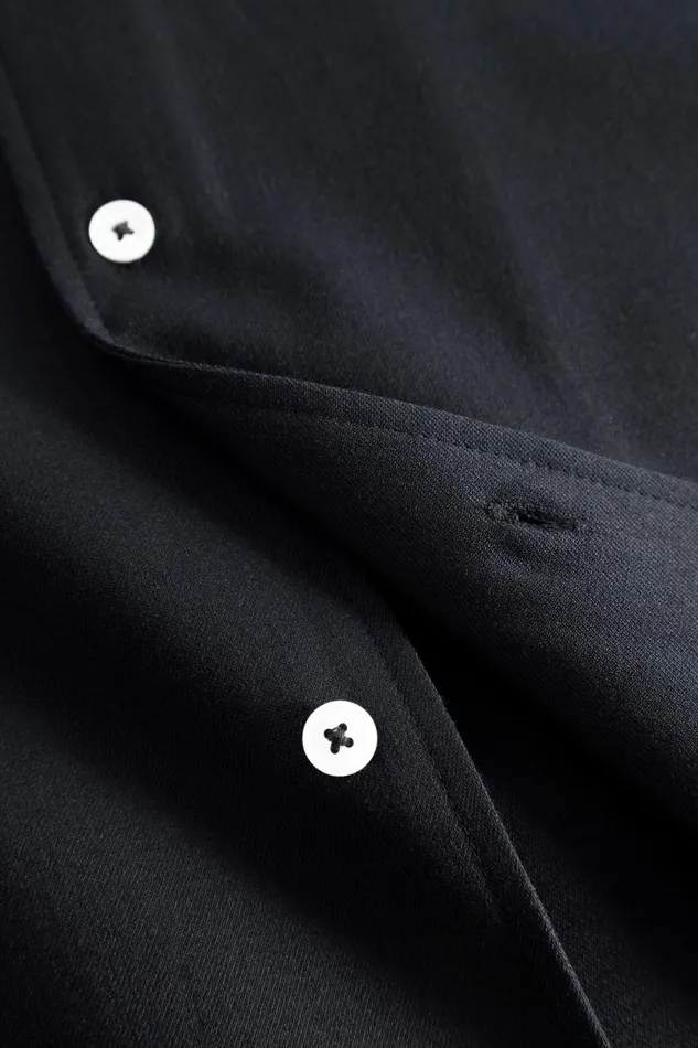 Men Norse Projects Shirting Carsten Light Wool LS Shirt Dark Navy