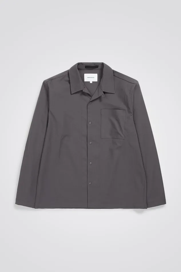 Men Norse Projects Shirting Carsten Solotex Twill Shirt LS Battleship Grey