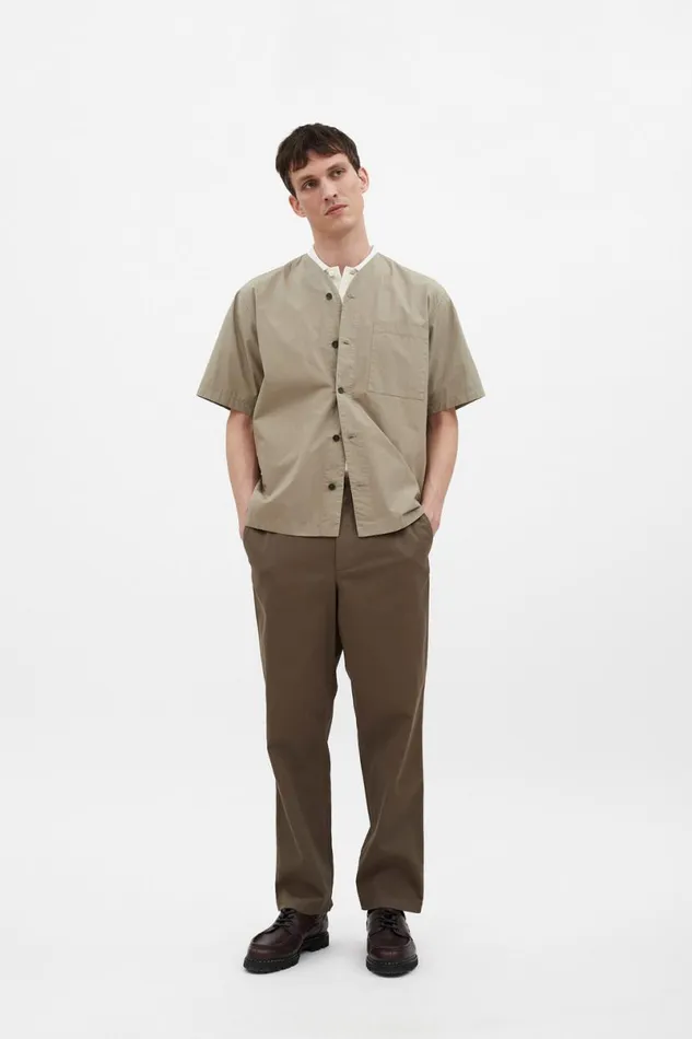 Men Norse Projects Shirting Erwin Typewriter SS Shirt Clay