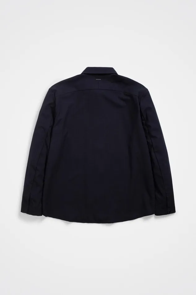Men Norse Projects Shirting Jens Cordura Tech Wool Overshirt Dark Navy